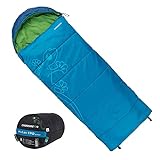 Crossroad Akutan Kinder Schlafsack 170cm - Deckenschlafsack Junior - wasserabweisend - blau - Jungenschlafsack für Camping - Sommerschlafsack