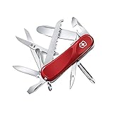 Victorinox, Taschenmesser, Junior 04, 85 mm, rot (15 Funktionen, Klinge, ohne Spitz, Dosenöffner)