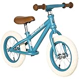 HOMCOM Laufrad Kinderlaufrad höhenverstellbarem Sitz Lernlaufrad luftgefüllte Reifen für Kinder ab 3 Jahren Stahl Blau 85 x 40 x 53 cm