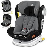 KIDIZ® Kindersitz Baby Autositz Kinderautositz Isofix Top Tether 360° drehbar Gruppe 0/1/2/3 ab Geburt 0-36kg Mit Sonnenschutzdach Seitenschutz 5 Punkt Gurt Kopfstützenverstellung ECE R44/04, Schwarz