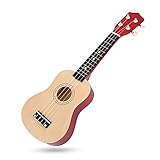 21 Zoll Kinderspielzeug Ukulele Saiteninstrument Minigitarre, Anfänger Starter Ukulele Kleinkind Ukulele Hawaii Minigitarre für Kinder Spielzeuggitarre 4 Saiten für Home School(Natürliche Farbe)