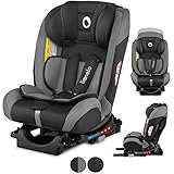 LIONELO Sander Kindersitz Auto Kindersitz Isofix in und gegen Fahrtrichtung Top Tether Autositz Gruppe 0 1 2 3 ab Geburt bis 36 kg ECE R 44 04 TÜV SÜD (GREY)