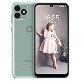 OSCAL C20 Smartphone Ohne Vertrag Günstiges 6.1'' HD+ (3G Dual SIM, 32GB ROM, 128GB Erweiterbar, Quad-Core, 3 Slots, 5MP+2MP, Face ID/GPS/WiFi/FM/Große Schrift) Einsteigergerät für Kinder/Senioren