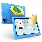 Kinder Tablet 10.1 Zoll HD Touchscreen Augenschutz LCD Android 10 Tablet Quad Core Prozessor 6000mAh Akku WLAN Bluetooth Front- und Rück-Kamera Stoßfestes Gehäuse (Blau)