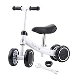 Kinder Laufrad Lauflernrad Balance, Höhenverstellbar Fahrrad ohne Pedale Kinder Laufrad superleichtes Lauflernrad für Baby und Kinder 1-3 Jahre Alt (weiß)