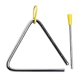 CASCHA Triangel, Triangle, Instrument für Percussion mit Schlägel & Gummigriff, HH 2004