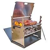 FENNEK Grill und Zubehör | Mobiler und steckbarer Holzkohle-Grill aus Edelstahl für Camping, Trekking, Vanlife, Garten und Outdoor Grill-Spaß (FENNEK Grill)