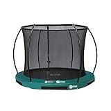 Etan Hi-Flyer Outdoor Boden Trampolin mit Sicherheitsnetz - Inground Gartentrampolin mit UV-beständiges Randabdeckung - eingegraben Trampolin Kinder mit Netz - Rund - Grün - 244 cm