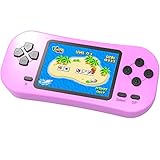 ZHISHAN Handheld Spielkonsole für Kinder Eingebaute 218 Klassische Retro Elektronisches Video Spiele 2.5 ' LCD 3,5' Kopfhöreranschluss Wiederaufladbar Arcade (Rosa)