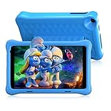 Hotlight Tablet-PC für Kinder, 8 Zoll/20,3 cm, Kidoz vorinstalliert, Android 10 GB, 1920 x 1200 p, 32 GB ROM + 128 GB SD-Erweiterung, WLAN, mit kindersicherer Schutzhülle, blau