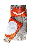 Kinderschlafsack Fuchs | Schlafsack für Kinder | Mumienschlafsack Leicht & Kompakt | 165x75cm