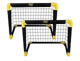 Umbro Fußballtore - 2-er Set - Faltbares Fußballtor - 50 x 44 x 44 cm - Fußballtraining - für Kinder und Erwachsene, Schwarz / Gelb