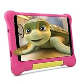 Kinder Tablet 7 Zoll Android 10 Go Quad Core 32GB 3500mAh, Tablet für Kinder mit Etui | Kindersicherung | WiFi | Bluetooth | Bildung |Unterhaltung (Pink)