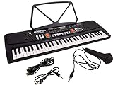 HH Poland Keyboard Piano Klavier für Kinder Spielzeug Kinderpiano 61 Tasten mit LCD-Display & Mikrofon