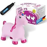 all Kids United® Hüpftier Sprungpferd - Hüpfpferd Sprungtier + Pumpe (Einhorn)