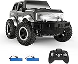 DEERC Ferngesteuertes Auto, 1:18 SUV mit LED-Scheinwerfern, 2,4 GHz, 160 Minuten Spiel, All-Terrain MonsterTrucks Off-Road Jeep Crawler, Geschenke für Jungen und Mädchen, Kinder