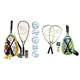 Speedminton S600 Set, Gr&uumln/Gelb/rosa, One Size & Junior Set – Original Speed Badminton/Crossminton Kinder Set inkl. 2 Fun Speeder®, Tasche