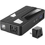Enginstar HP100S Tragbare Starthilfe Powerbank 1200A, Starterbatterie 18000mAh, 12V Auto Batterie Booster mit 230V Steckdose,USB/DC Ausgang und LED Taschenlampe für Outdoor Camping Reise Jagd Notfall
