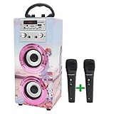 DYNASONIC (3º Generation Modell 2021 Mikrofon Karaoke Spielzeug, ideal für originelle Geschenke für Kinder, Mädchen, Spielzeug, Karaoke mikrofon Kinder Spielzeug (025-17)