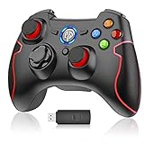 EasySMX PS3 Controller, 2.4G Wireless Gamepad, Gaming Joystick für PS3/ PC (Windows XP/ 7/8/ 8.1/10/11)/ Switch, Android TV/TV Box