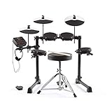 Alesis Debut Kit – Kinder Drum Kit mit 4 Mesh E-Drum Set Pads, 120 Sounds, 60 Lektionen, Schlagzeughocker, Drum Sticks, Stimmschlüssel und Kopfhörern
