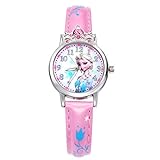 ZZTX FASHION Jungs Mädchen Kinder Analog Quartz Uhr mit Lederriemen Wasserdicht Sport Armbanduhren Cartoon-Uhr, B