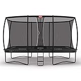 BERG Trampolin rechteckig Elite Regular grau 500 cm mit Sicherheitsnetz Deluxe XL | Qualitätstrampolin, Outdoor-Spielzeug, sicheres Trampolin