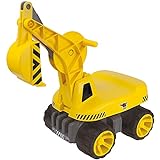 BIG - Power-Worker Maxi-Digger - Kinderfahrzeug, geeignet als Sandspielzeug und für das Kinderzimmer, Baggerfahrzeug zum Sitzen bis 50 kg, für Kinder ab 3 Jahren