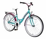 BIKESTAR Jugendfahrrad Kinderfahrrad für Mädchen ab 9 Jahre | 24 Zoll Kinderrad Classic | Fahrrad für Kinder Mint | Risikofrei Testen