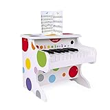 Janod - My First Confetti Elektronisches Holz-Klavier, Kinder-Musikinstrument, Spielzeugnachbildung und Spielzeug für musikalisches Empfinden, ab 3 Jahren, J07618