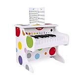 Janod - My First Confetti Elektronisches Holz-Klavier, Kinder-Musikinstrument, Spielzeugnachbildung und Spielzeug für musikalisches Empfinden, ab 3 Jahren, J07618