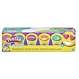 Play-Doh Fröhliche Farben Knetpack, 5er-Pack Knete mit 3 Emoji-Dosen für Kinder ab 2 Jahren Multicolour