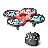 Loolinn | Drohne für Kinder Geschenk - Mini Drohne, RC Quadrocopter mit Antikollisionstechnologie / 360° Flips / Handgesteuerter Modus / Zwei Batterien Geliefert