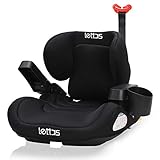 LETTAS Kindersitzerhöhung Lendenkissen Autokindersitz mit ISOFIX Gruppe 3 (22-36 KG/6-12 Jahre) ECE R44/04