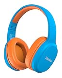 Kopfhörer Kinder, Zamkol Kinder Kopfhörer Bluetooth Over-Ear mit 85db Lautstärkebegrenzung, Faltbare Leichte Kopfhörer Kabellose HD Stereoton, Eingebautes Mikrofon, für iPhone, Schule, iPad