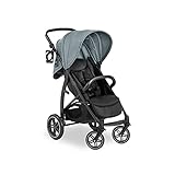 Hauck Buggy Rapid 4D / bis 25 kg / Schnell Faltbar / Sonnen Verdeck UPF 50 + / Gummiräder / Getränkehalter / Höhenverstellbar / Liegeposition / Leicht Abwischbar / Großer Einkaufskorb / Jungle Grün