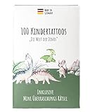 100 besonders hautfreundliche Dino Kinder Tattoos, Dinosaurier Tattoo Kinder, Kindertattoos zum Aufkleben // made in Germany