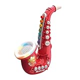 Perfeclan Kinder Trompete/Saxophon/Klarinette Kind Geschenk Mini Saxophon Musical Spielzeug Baby Spielen Werkzeug Kinder Simulation instrument, Saxophon Rot