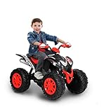 Rollplay Elektro-Quad Powersport ATV Max 12V, Elektrofahrzeug für Kinder ab 3 Jahre, Softstart, 5 km/h Bis max. 35 kg, 12-Volt-Akku, schwarz