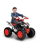 Rollplay Elektro-Quad Powersport ATV Max 12V, Elektrofahrzeug für Kinder ab 3 Jahre, Softstart, 5 km/h Bis max. 35 kg, 12-Volt-Akku, schwarz