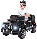 Actionbikes Motors Kinder Elektroauto Mercedes Benz Amg G63 W463 - Lizenziert - 2,4 Ghz Fernbedienung - Ledersitz - Elektro Auto für Kinder ab 3 Jahre (Schwarz)