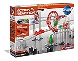 Clementoni 59126 Galileo Science – Action & Reaction Maxi Set, Modellbausatz für eine Kugelbahn, mehrteiliges Motorikspielzeug, Spielzeug für Kinder ab 6 Jahren
