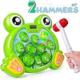 rolimate Interaktives Spiel Hammerspiel Spielzeug, Whack A Frog Feinmotorik, Entwicklung Pädagogisches Montessori Spielzeug für Jungen Mädchen, 3 4 5 6 7 8 Jahre (Deutsche, Aktualisierte Version)