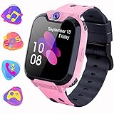 Kinder Smartwatch, Kind Uhr Telefon mit Zwei Wege Gespräch MP3 Kamera Rechner Rekorder und SOS Spiel Uhr für 4-15 Jahre alt Jungen Mädchen Geburtstags Geschenke (X9 Spiel MP3-Pink)