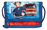Undercover FSTU7000 - Feuerwehrmann Sam Geld- und Brustbeutel, mit Klettverschluss, Kordelband, Geldscheinfach und Münzfach, ca. 8 x 13 x 5 cm