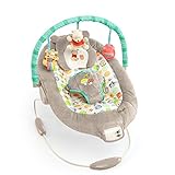 Bright Starts, Disney Baby, Winnie Puuh Wippe mit Vibrationen, Automatischer Ausschaltfunktion, Melodien, Lautstärkeregler, Abnehmbarer Kopfstütze und Spielbogen, 1 Stück (1er Pack)