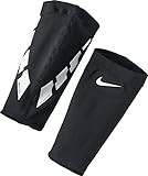 Nike Unisex-Adult Guard Lock Elite Football Sleeve Schienbeinschoner Stutzen, Black/White/White, M