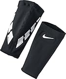 Nike Unisex-Adult Guard Lock Elite Football Sleeve Schienbeinschoner Stutzen, Black/White/White, M