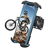 Nulaxy Fahrrad Handyhalterung, Bike Motorrad Handyhalter - Fahrradhalterung mit 360° Drehbar für iPhone 12 11 Pro Max, Xs Max, XR, X, 8, Samsung S21 S20 S10 S9+ und andere 4,7-6,8 Zoll Devices - Blau