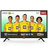 CHiQ TV 32 Zoll (81 cm) LED Fernseherr,Dolby Audio,H.265/HEVC,USB Media Player,Triple Tuner(DVB-T/T2/C/S/S2),HDMI/USB/CI/RF,Hotelmodus,Monitor und TV mit Doppeltem Verwendungszweck(L32G5W)